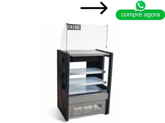 Balcão Caixa 80CM Preto Polar