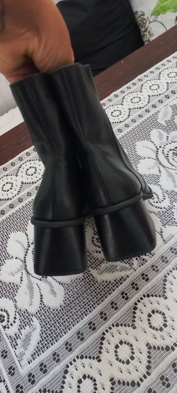 Bota couro legítimo marca Satinato tam 38 nova - Foto 3