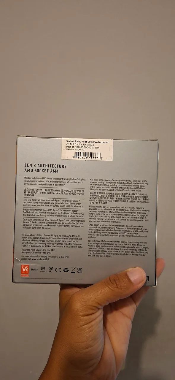 Processador Amd Ryzed 7 5700g 8Core, 16 Thread Processor 4.6 GHz Max Boost, 3.8 GHz Base - Foto 4