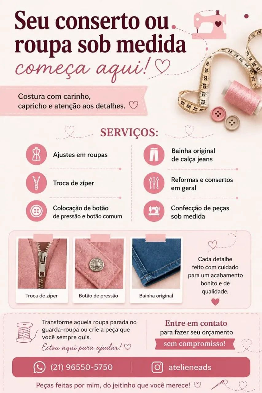 Ajustes e reparos de suas peças de roupas - Foto 2