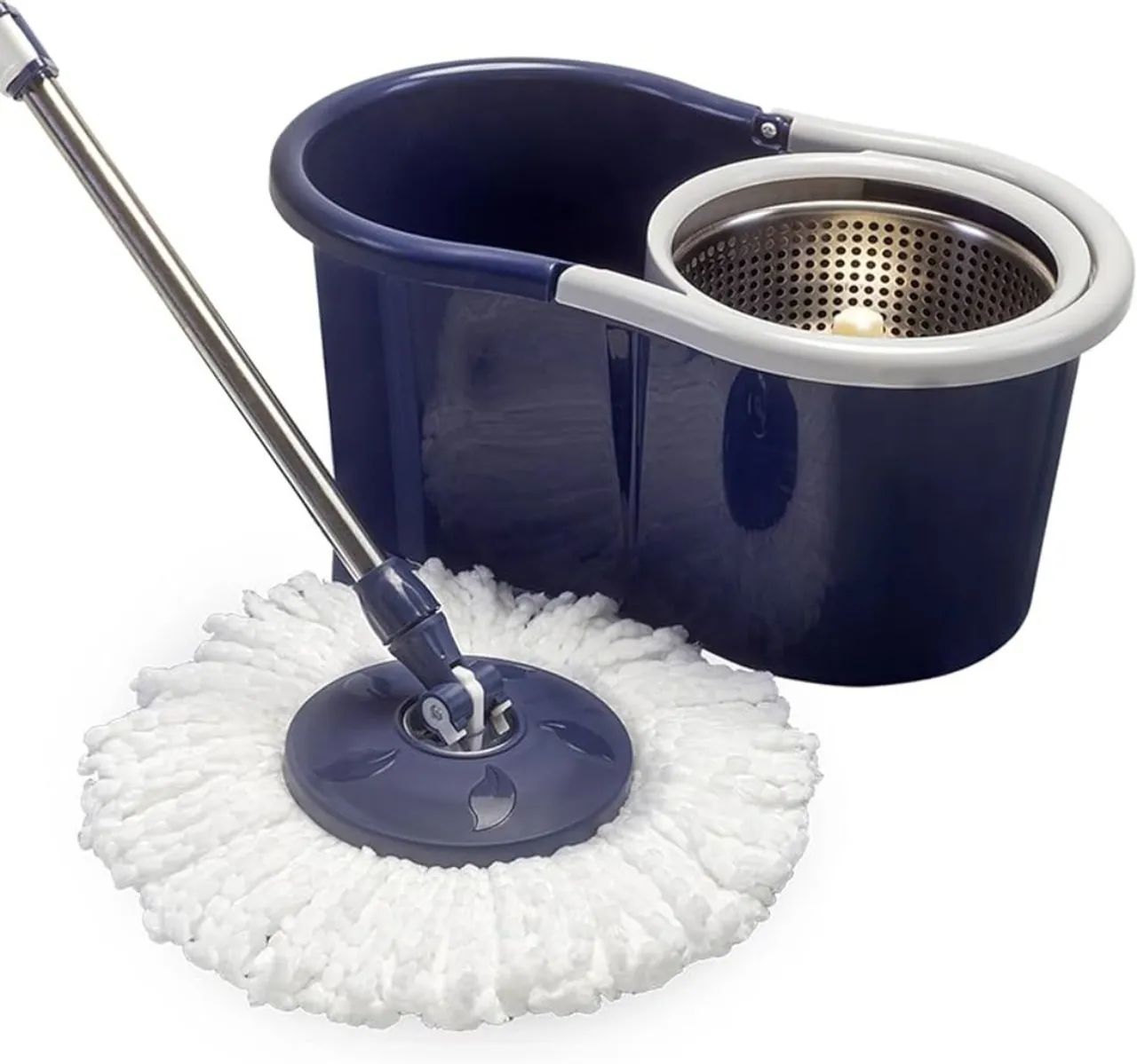 Mop Rotatório 360 Inox Condor Mop Giratório Cesto 12L Promoção Última Unidade - Foto 4