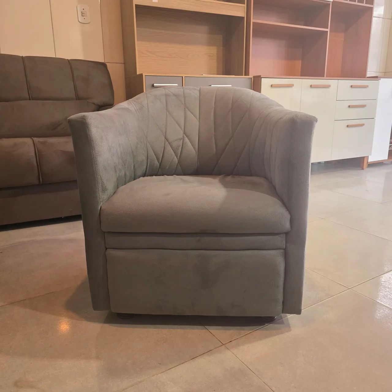 Poltrona chinesa cinza Nova com entrega em Vitoria da Conquista - Foto 4