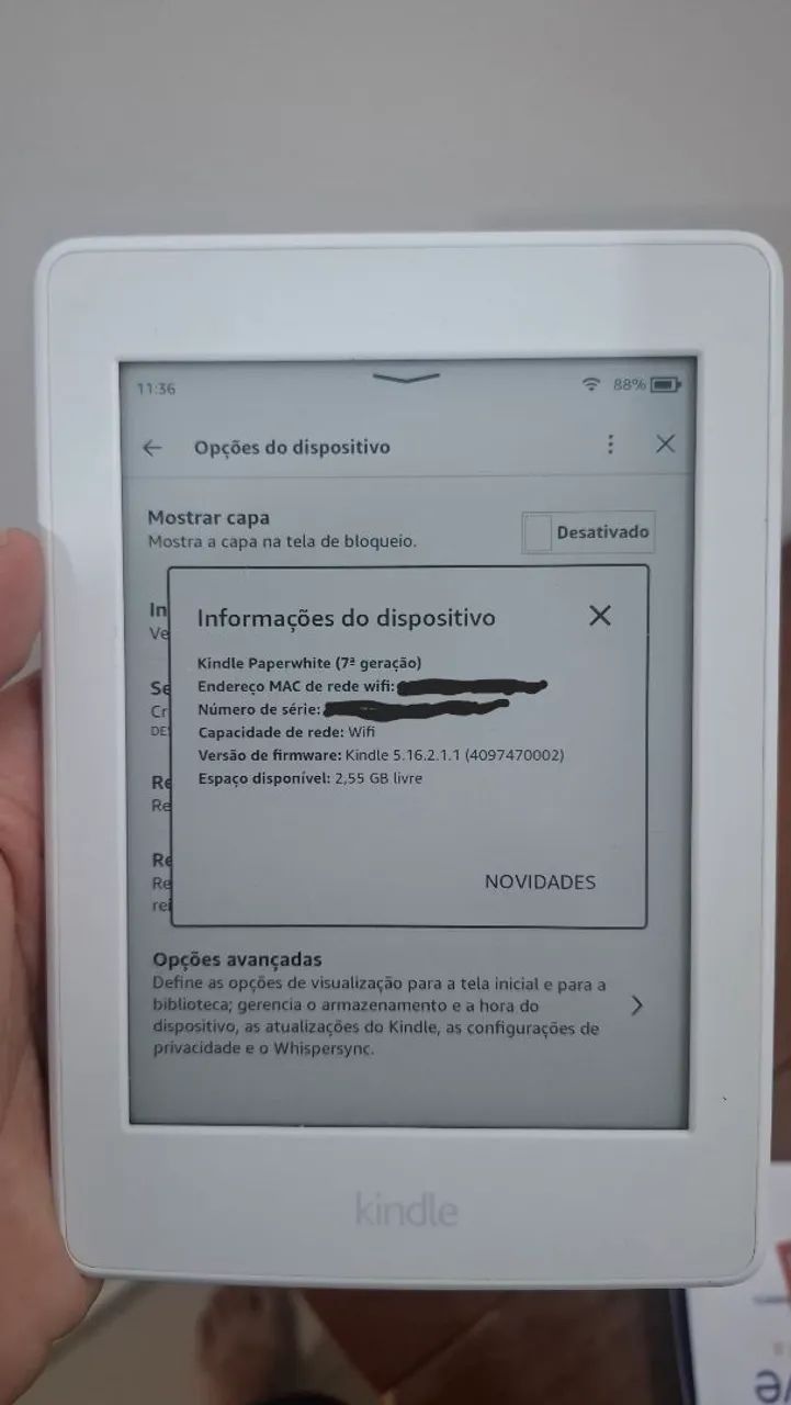 Kindle branco Paperwhite 7 geração - Foto 2