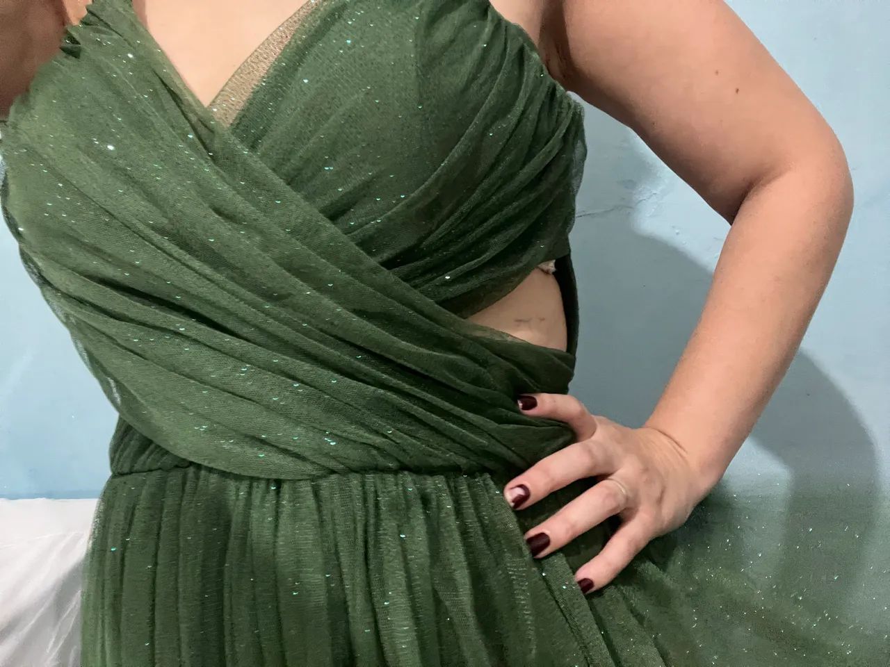 Vestido de madrinha verde M - Foto 2