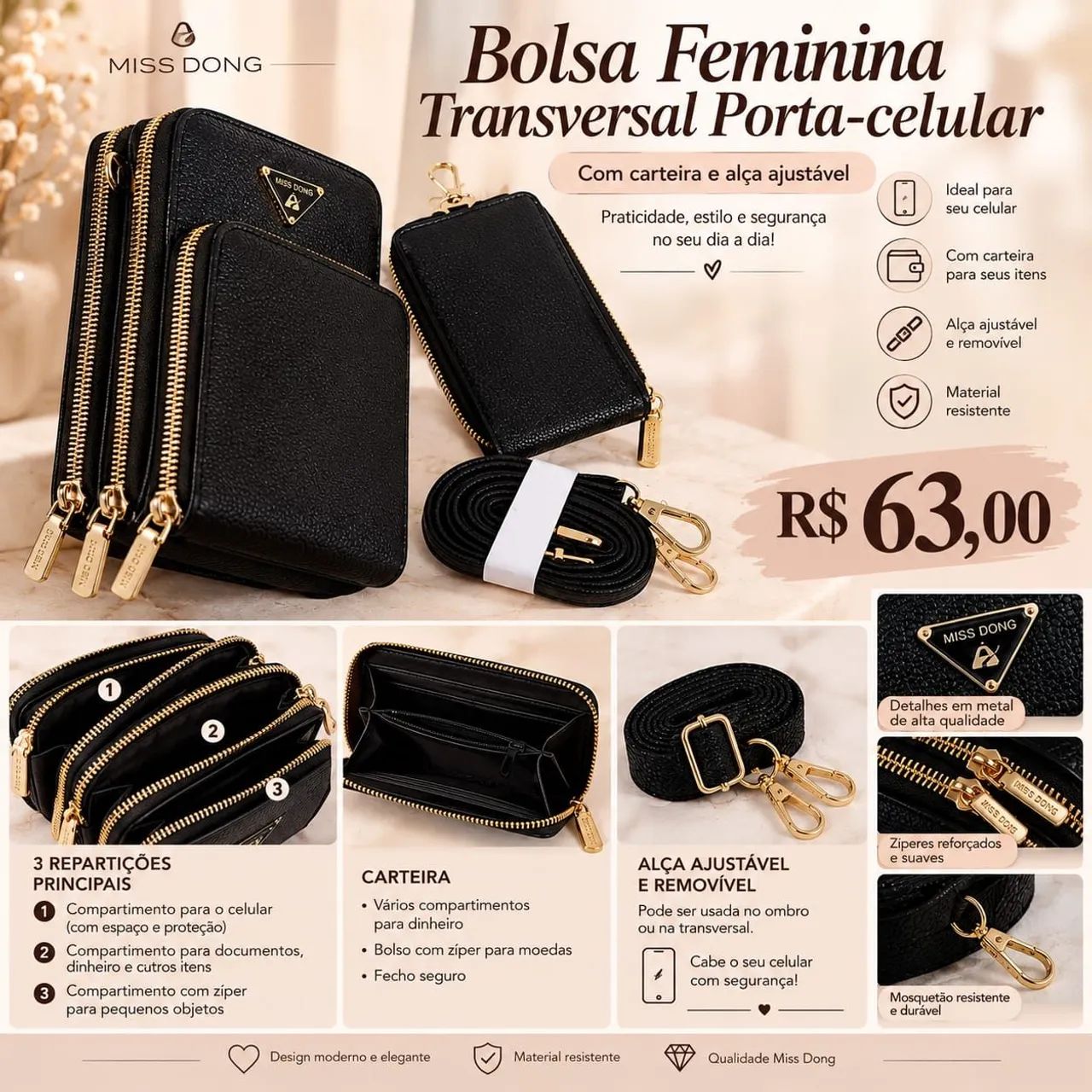 Bolsa com carteira