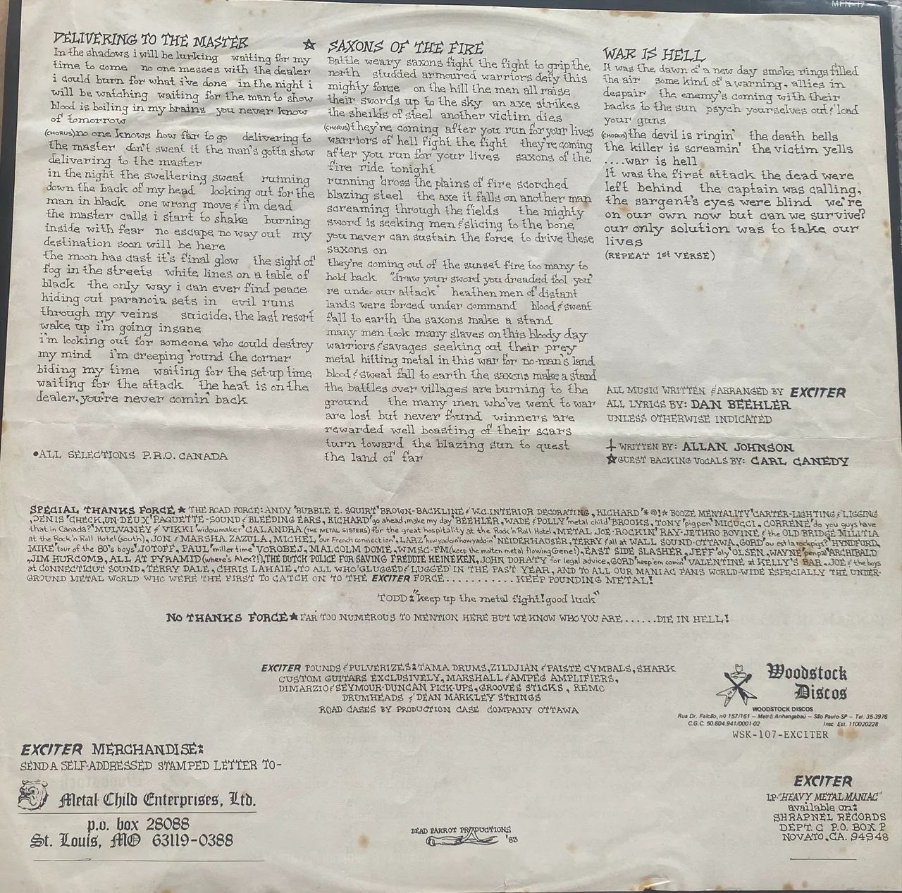 Disco de vinil Exciter - violence e force - Foto 2