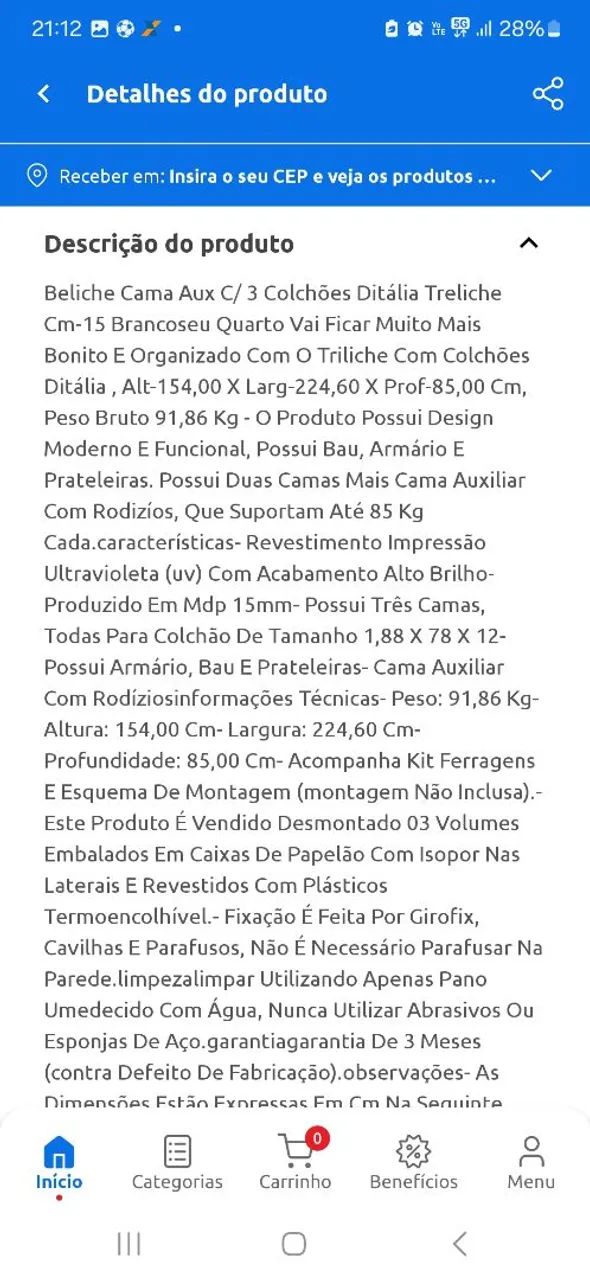 BELICHE com cama auxiliar NOVA - Foto 5