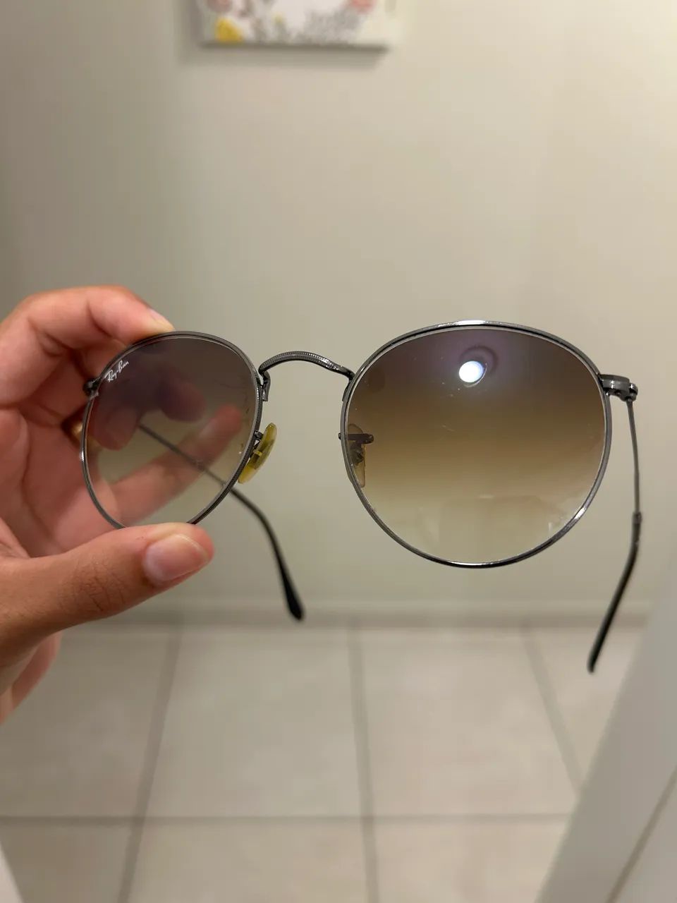 Rayban original masculino marrom degradê - Foto 5
