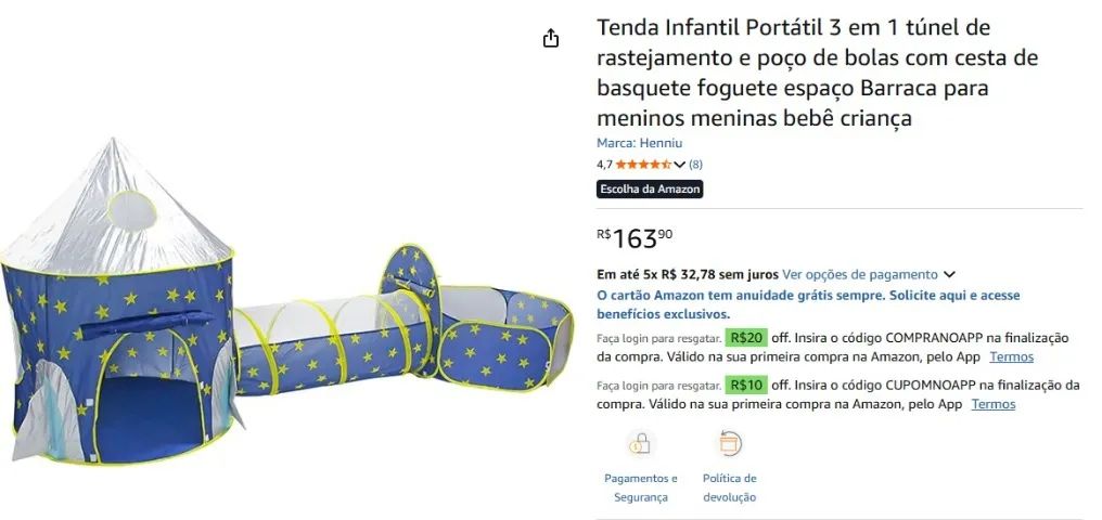 Circuito Infantil com Tenda e Piscina de Bolinhas - Foto 3