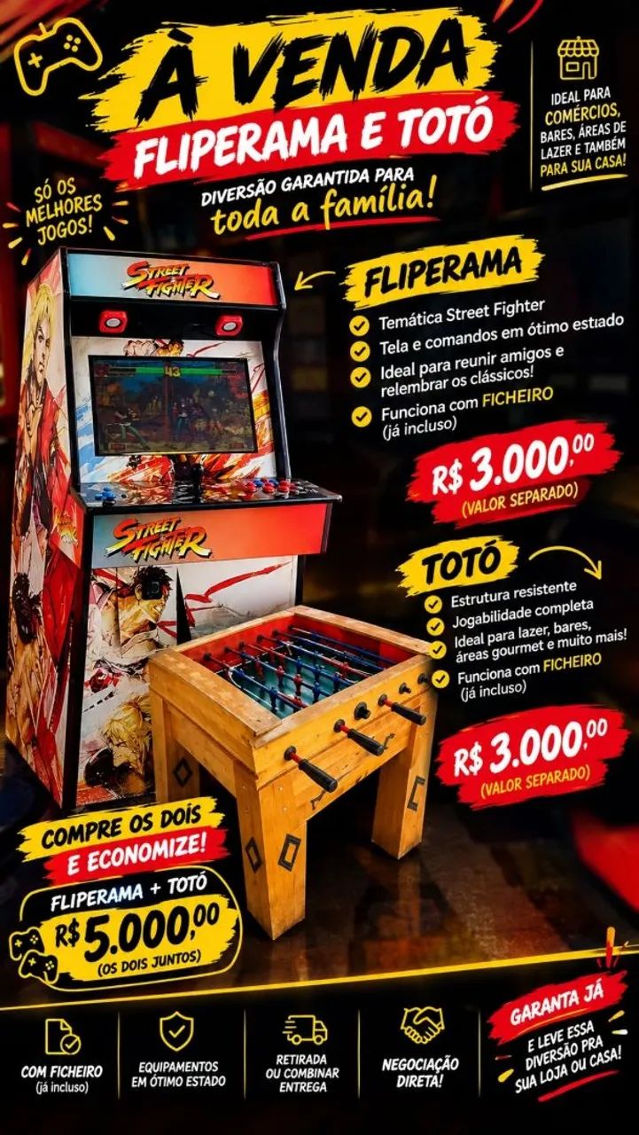 Fliperama e totó  - Foto 3