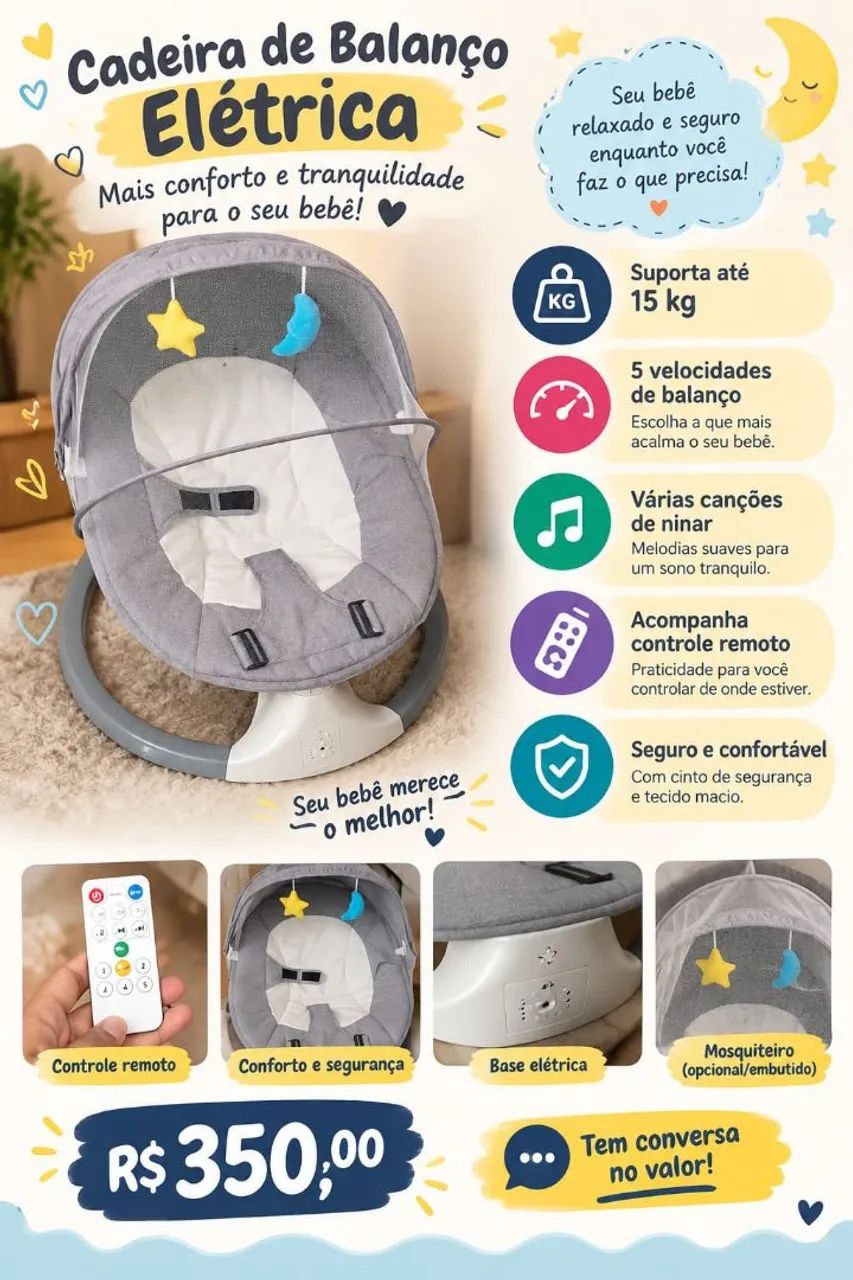 Cadeira de balanço elétrica 