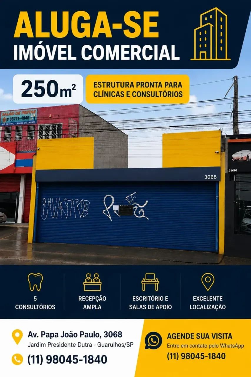 Ponto comercial/Loja/Box para aluguel com 250 metros quadrados