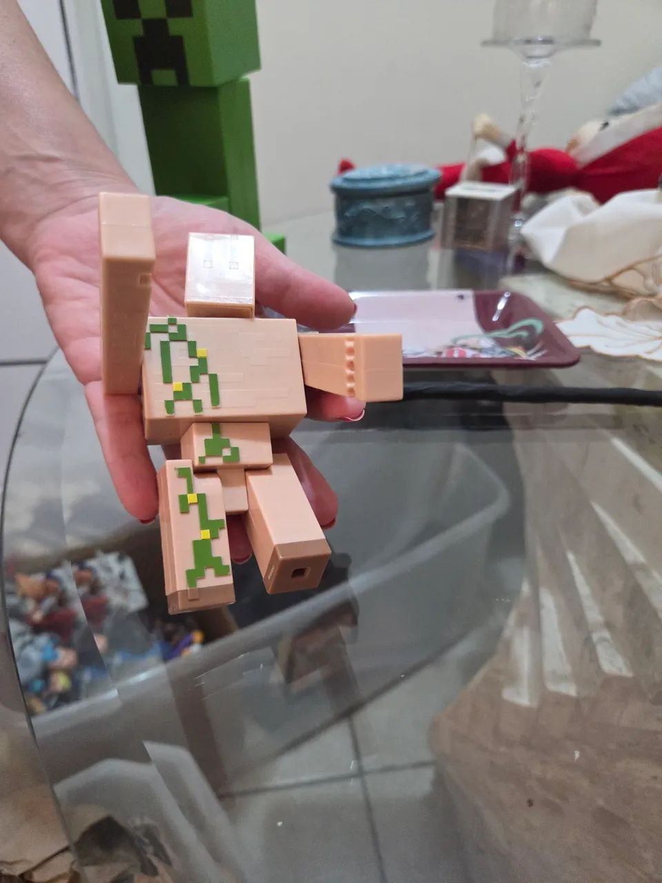 Boneco Iron Golem Golem De Ferro Minecraft Colecionável