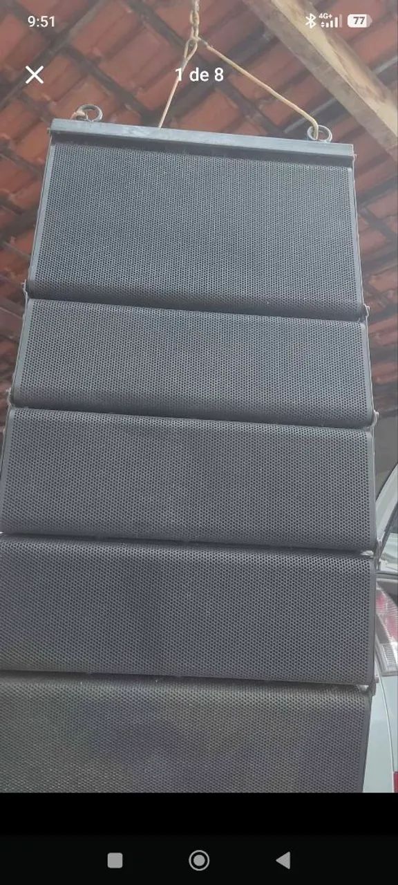 10 caixas de som LINE Array ativa com bumpper 