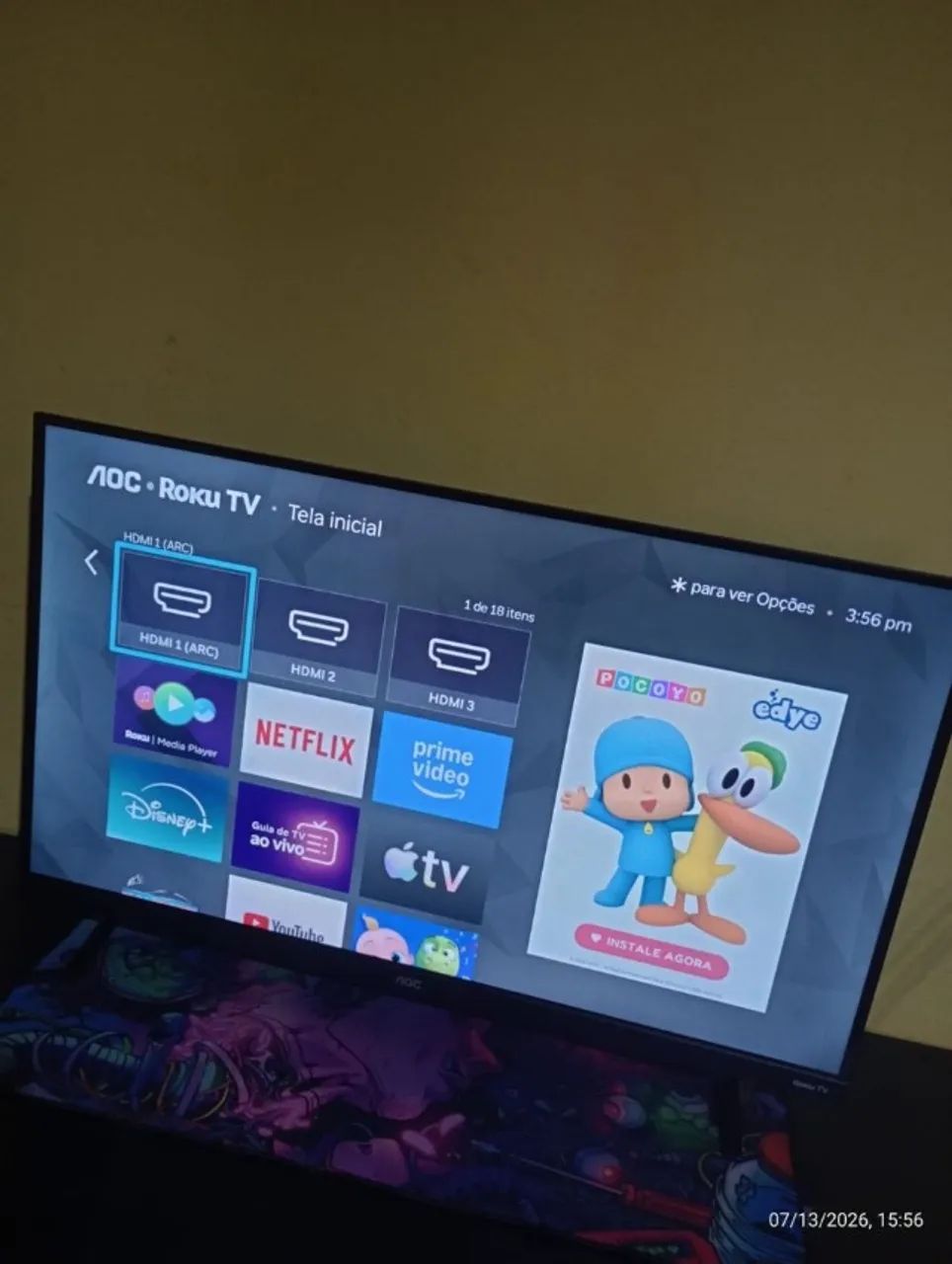 Smart TV AOC 32 Polegadas (Roku) - Foto 3