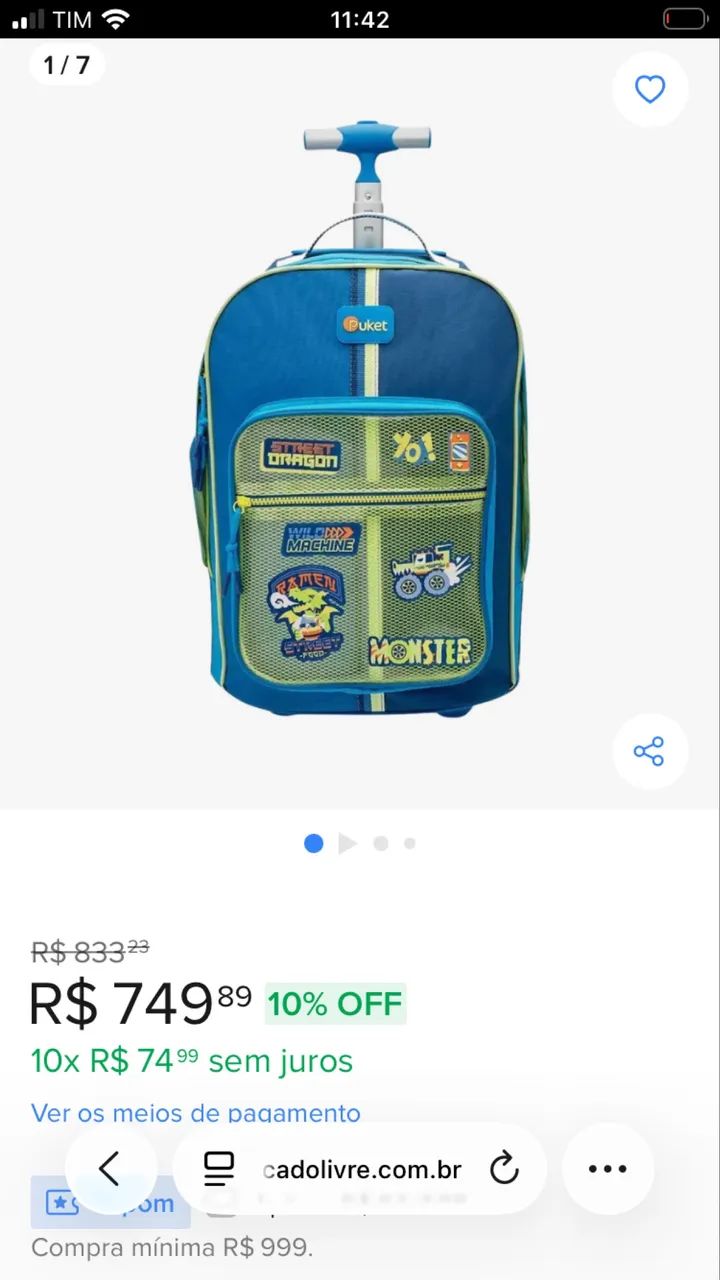 Mochila e estojo Puket  - Foto 5