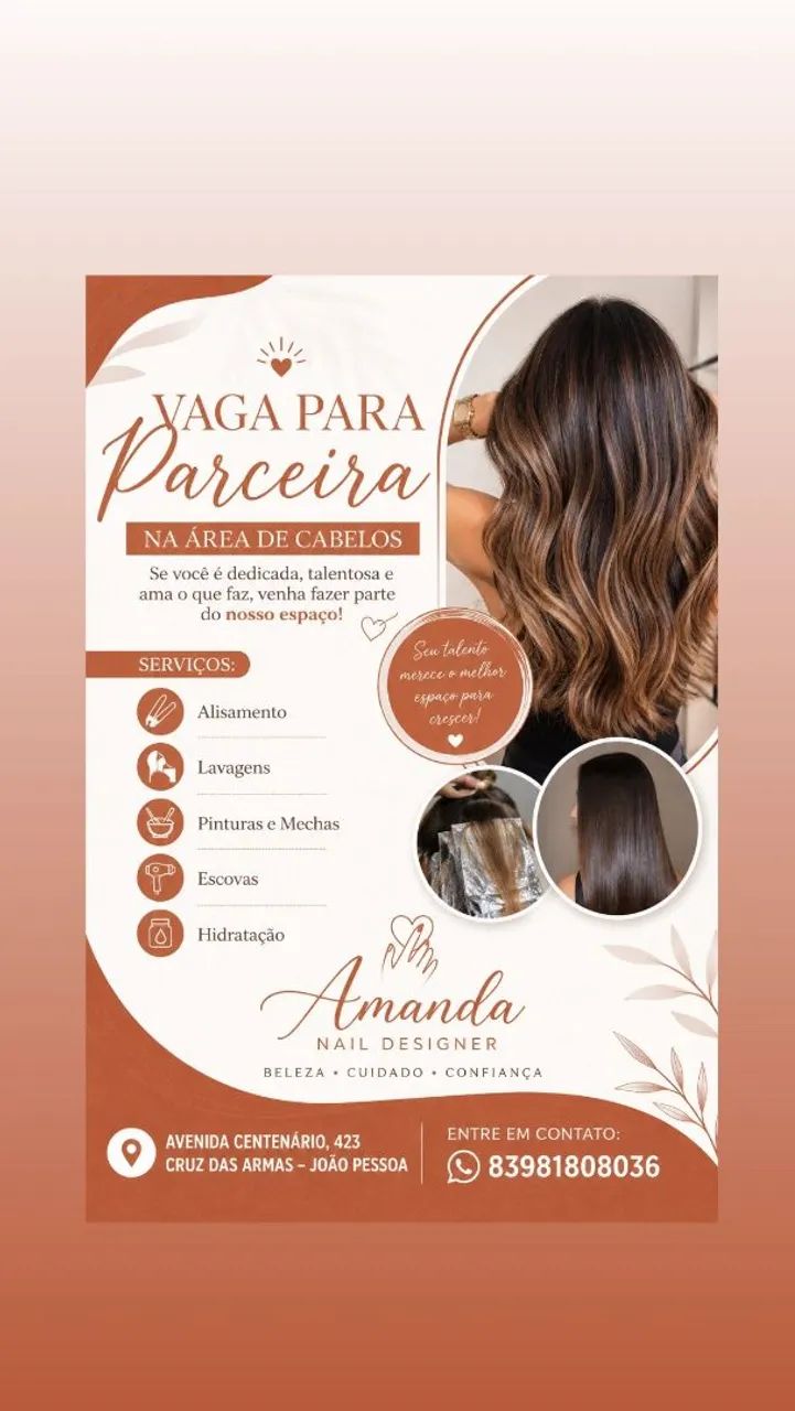 Vaga para cabeleireira 