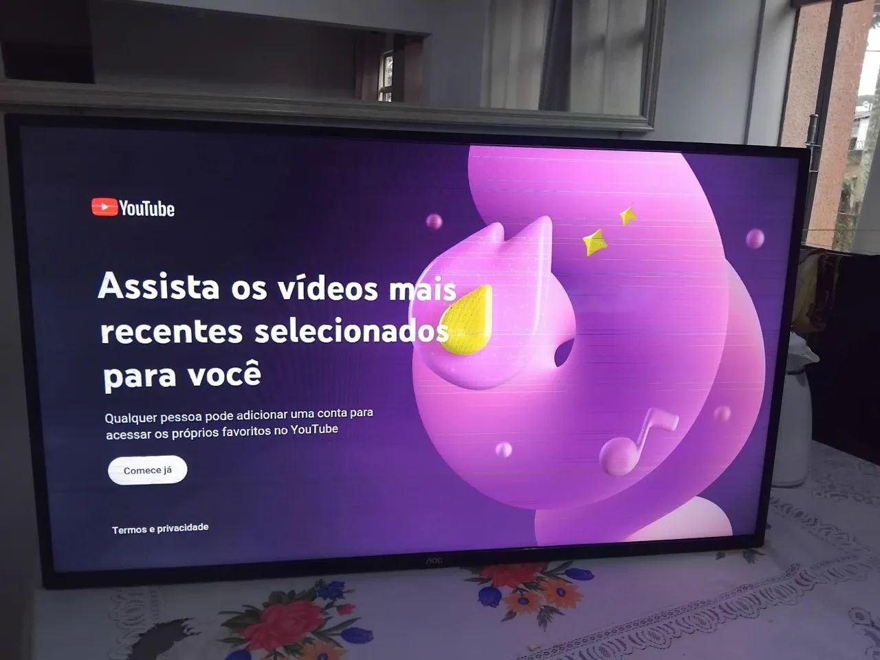 Tv smart 43" polegadas  aoc roku com linhas na tela  - Foto 5