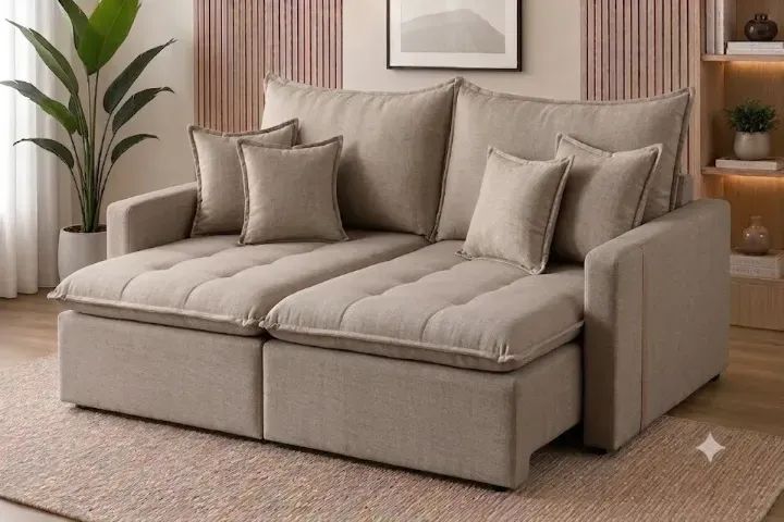 Sofá Cama Gana Castor Novo - Foto 2