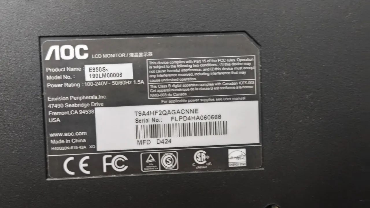 Monitor AOC E95OSn 19,5' - Foto 4