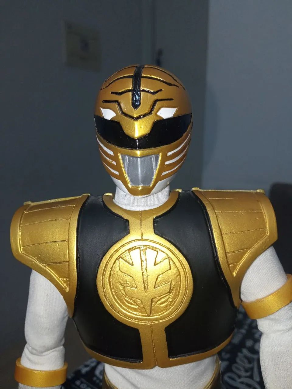 Power Rangers Branco Custom 30cm + Base - Foto 2