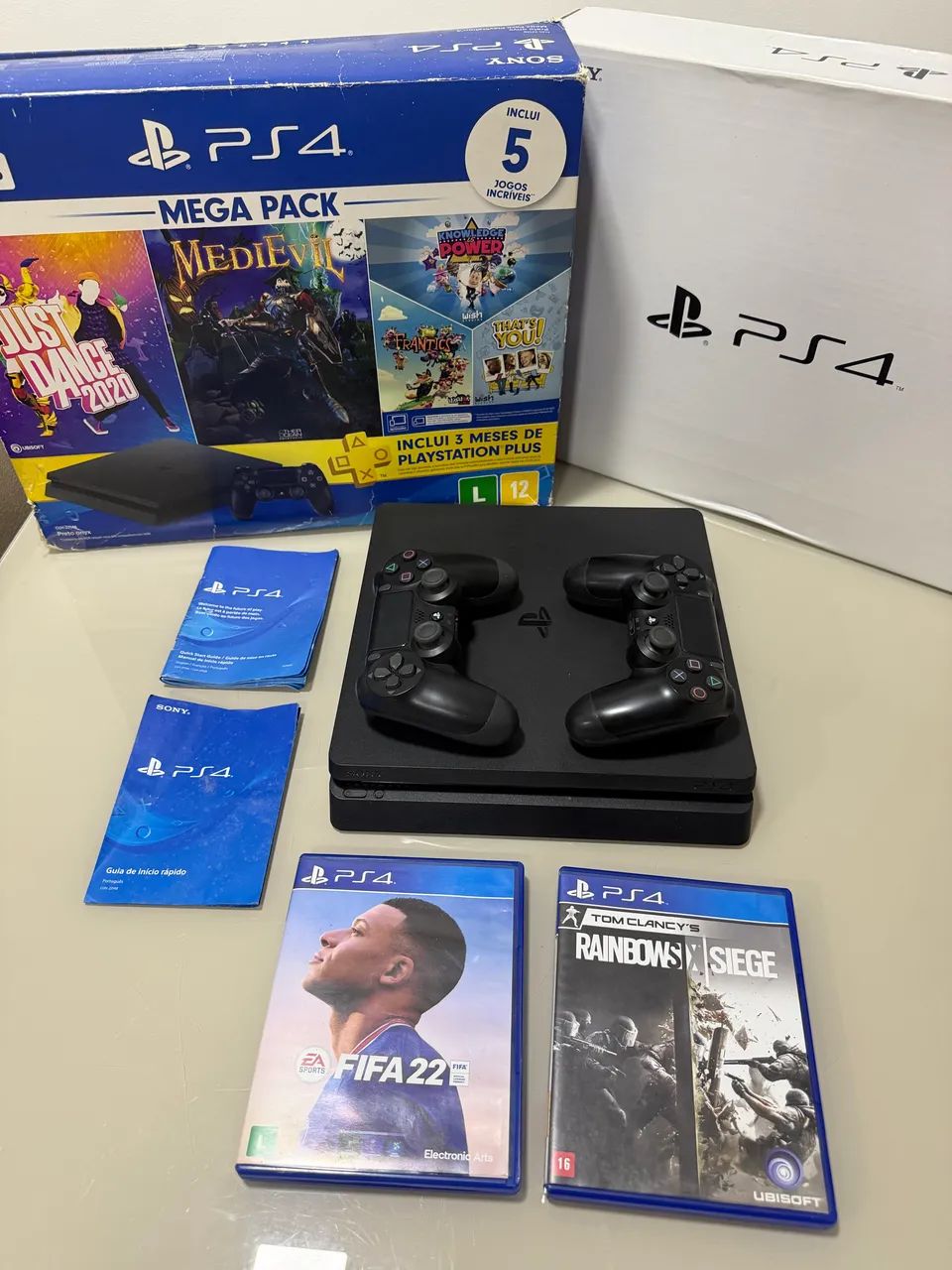 PS4 Slim 1TB | 2 Controles, 2 Jogos, Manuais e Caixa - Foto 4