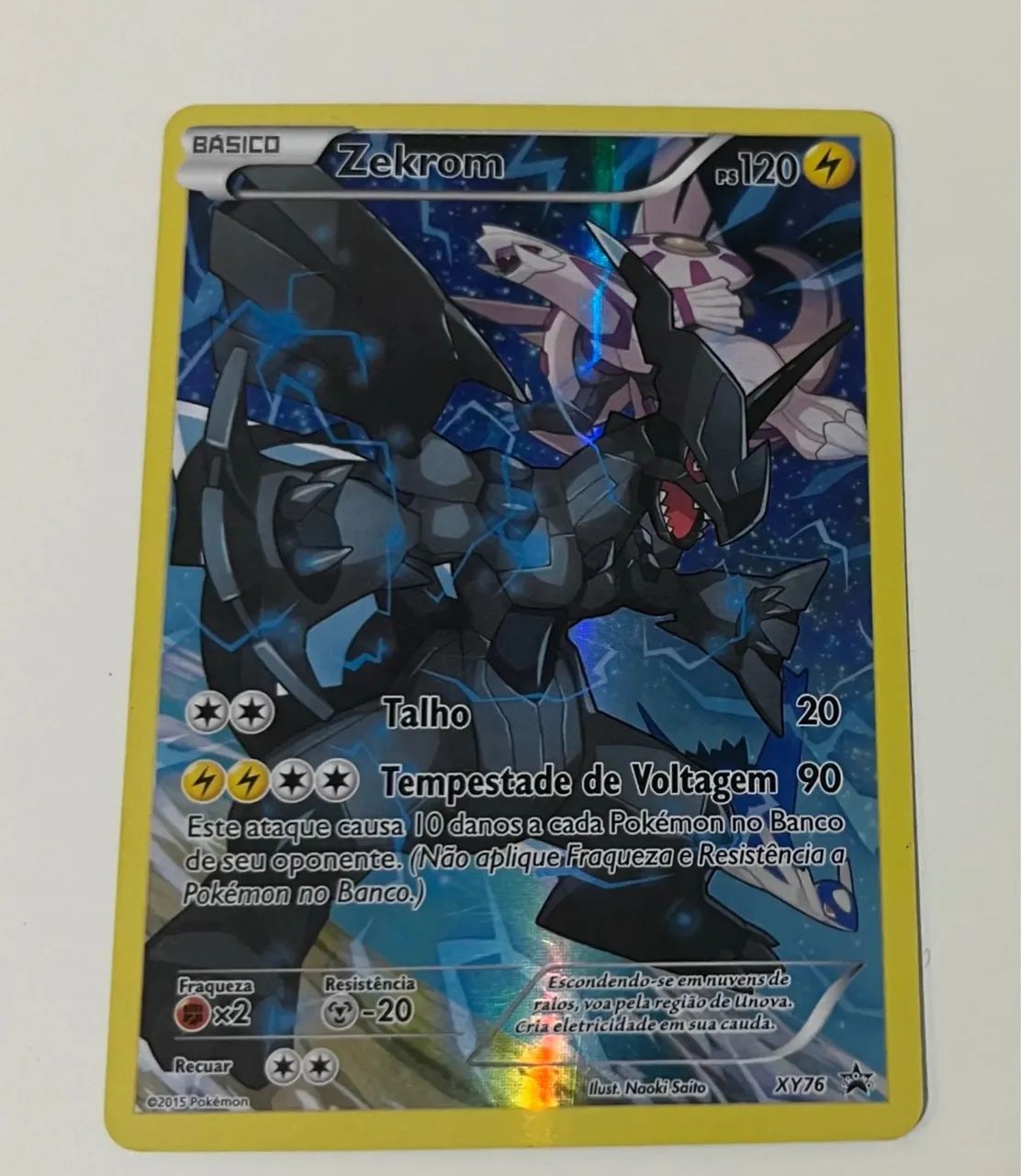 Zekrom Xy76 Full Art Promo Carta Pokémon Original Zekrom Português (Usado)