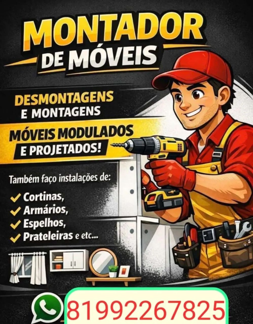 Montador de móveis profissional 