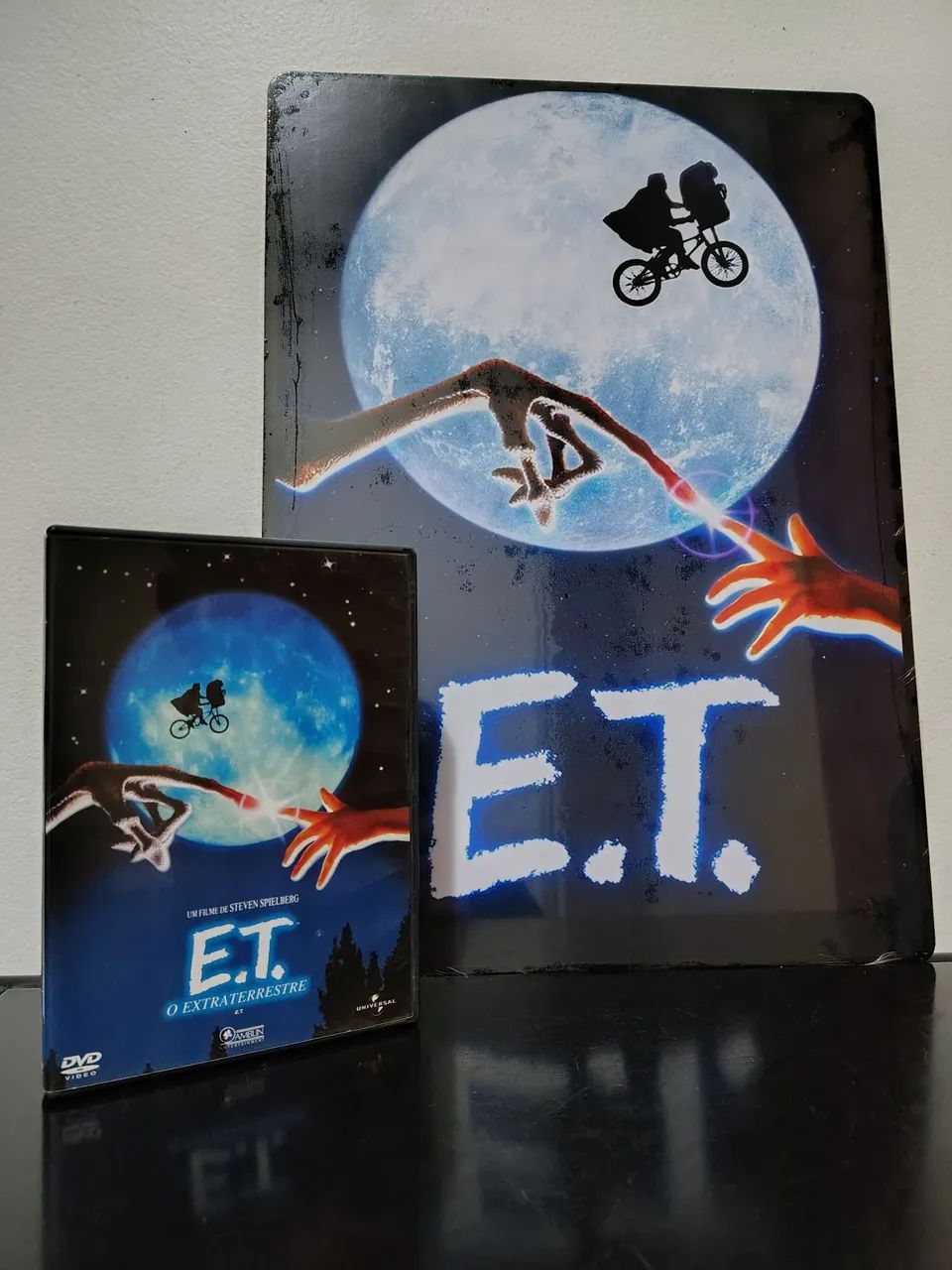 Coleção dvd filme e.t. + placa decorativa