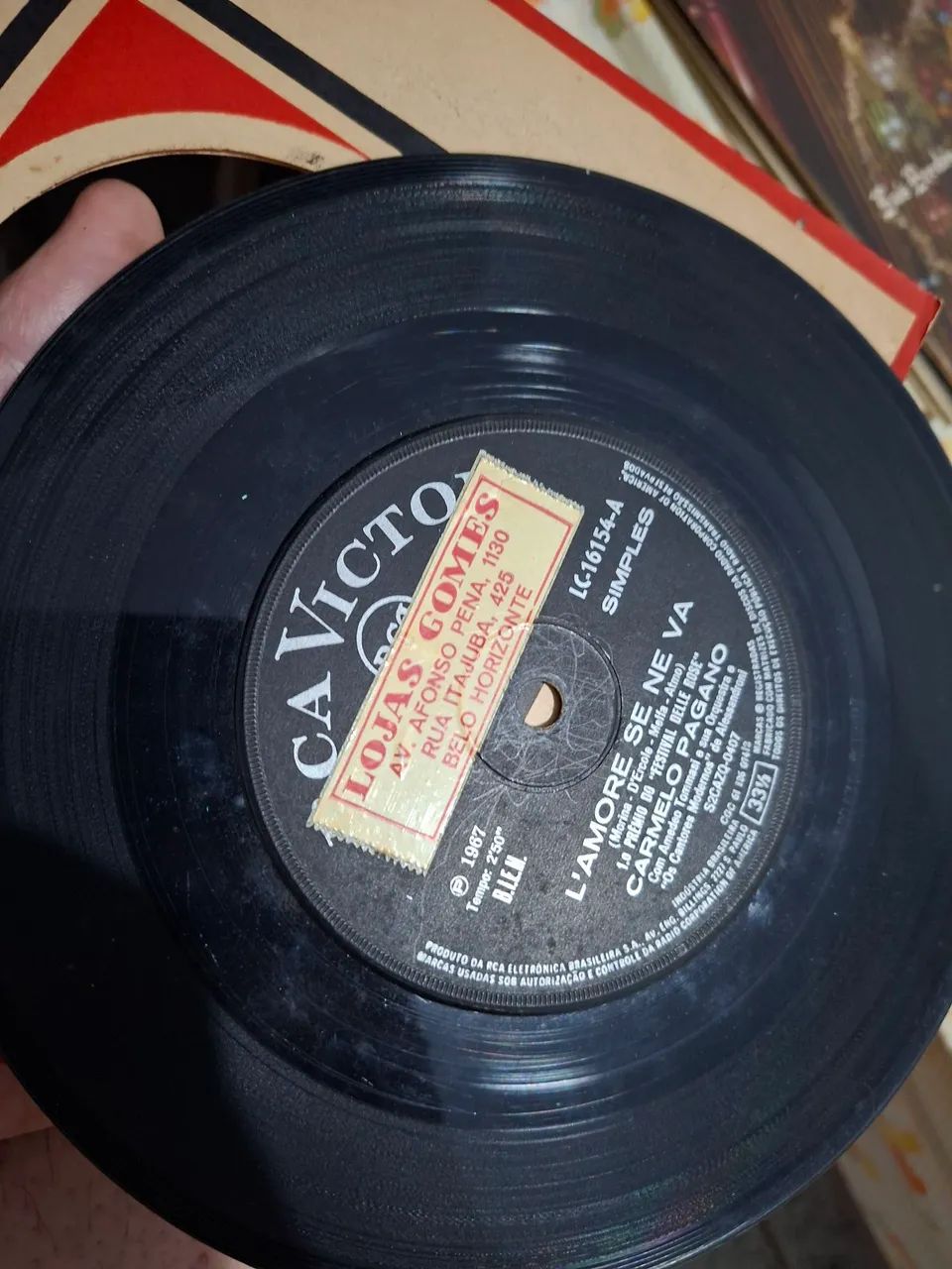 Carmelo Pagano - Compacto 7"  Questão Volta/L'amore Se Ne Va  - Foto 4