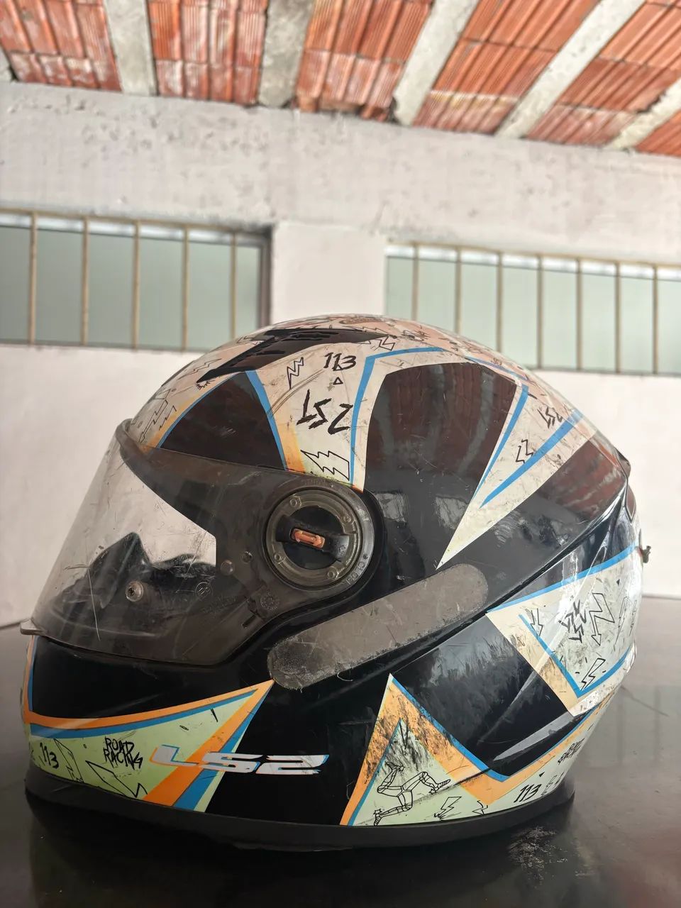 Capacete Ls2 Ff358 Rafael Paschoalin Amarelo Tamanho 62 - Foto 2