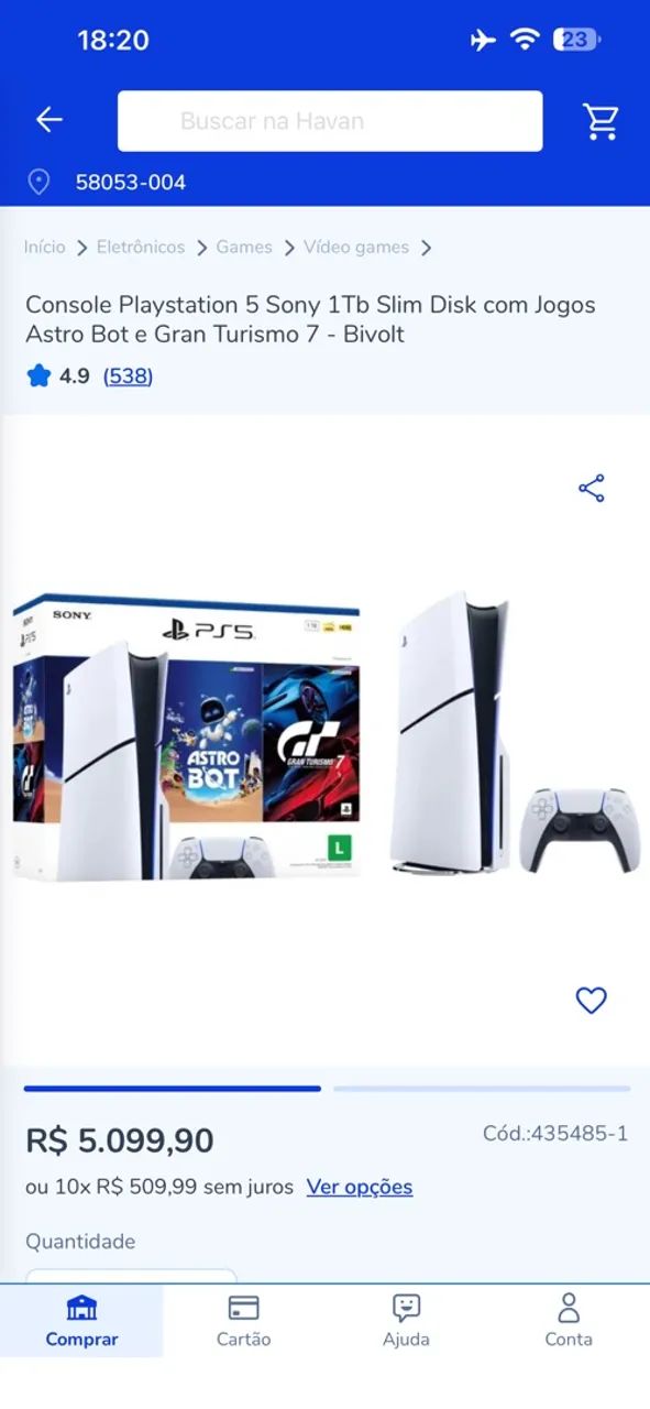 PS5 SLIM  DISK 1T 