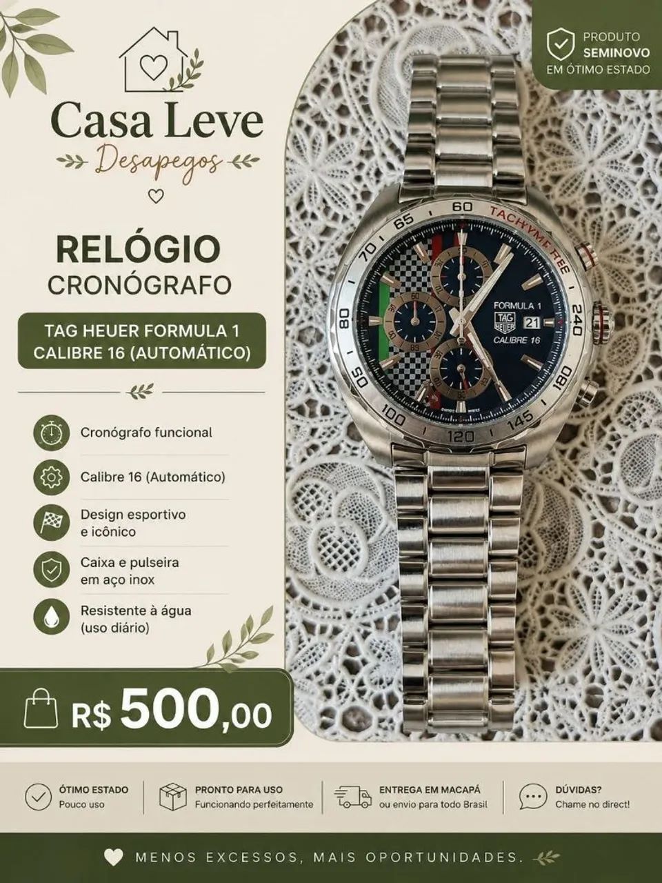 Relógio Fórmula 1