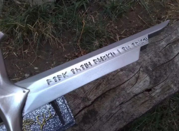 senhor dos anéis espada quebrada narzil (IMPRESSÃO 3D PLÁSTICO ABS SEM CORTE) - Foto 2