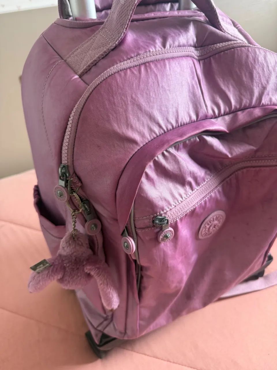 Mochila + Lancheira Kipling New Zea Rosa