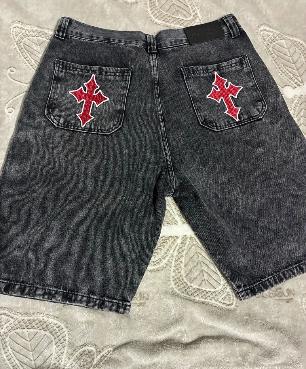 Jorts Trip Side Cruz Red Black Stone Tamanho 40