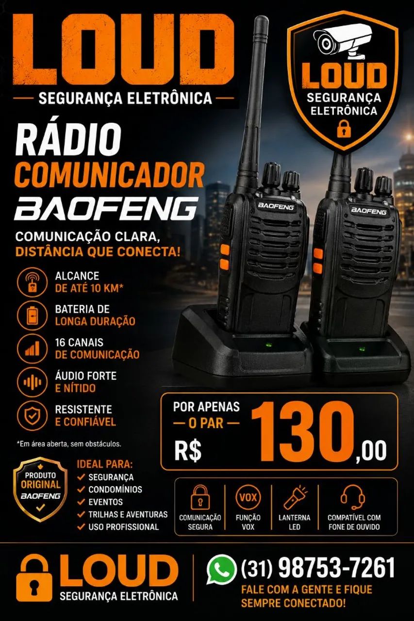 Rádio comunicador o par.
