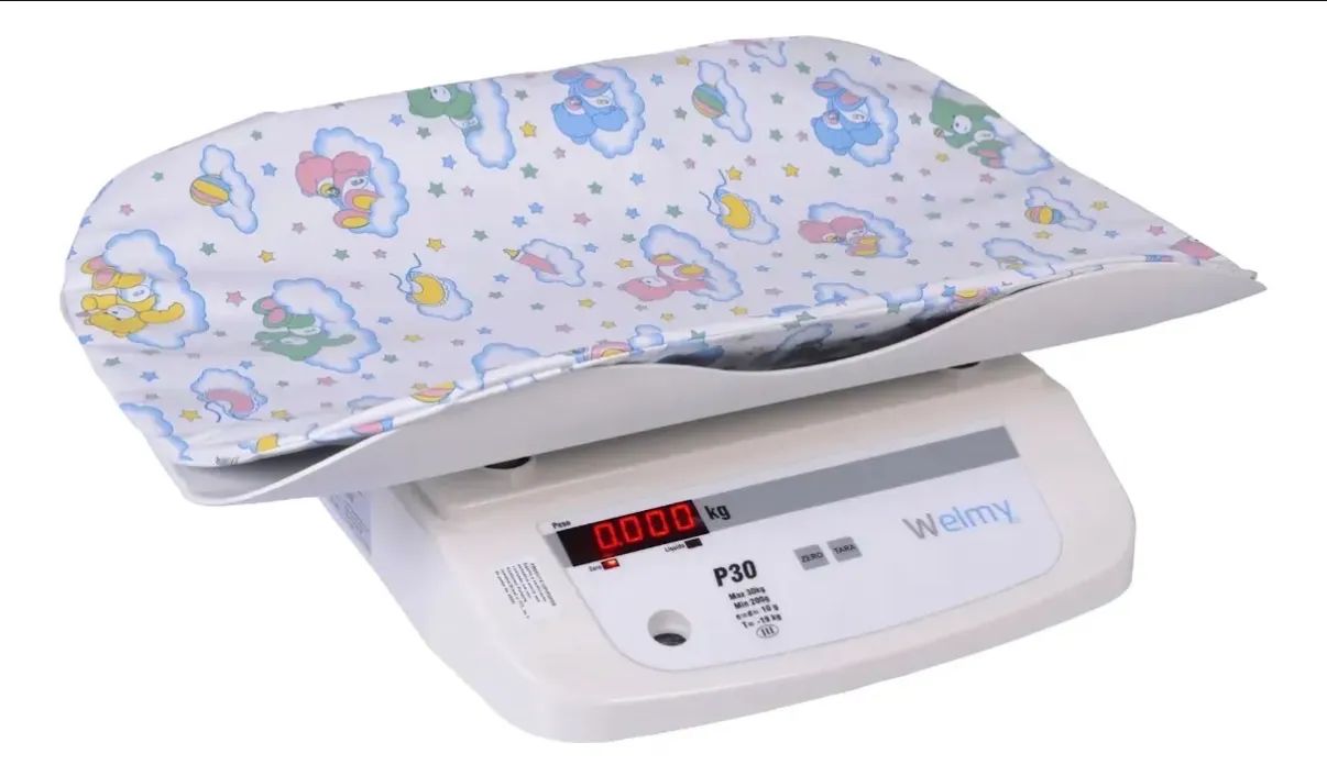 NOVA - Nunca usada - Balança Digital Pediátrica 30kg - Welmy Capa Almofada Branco - Foto 2
