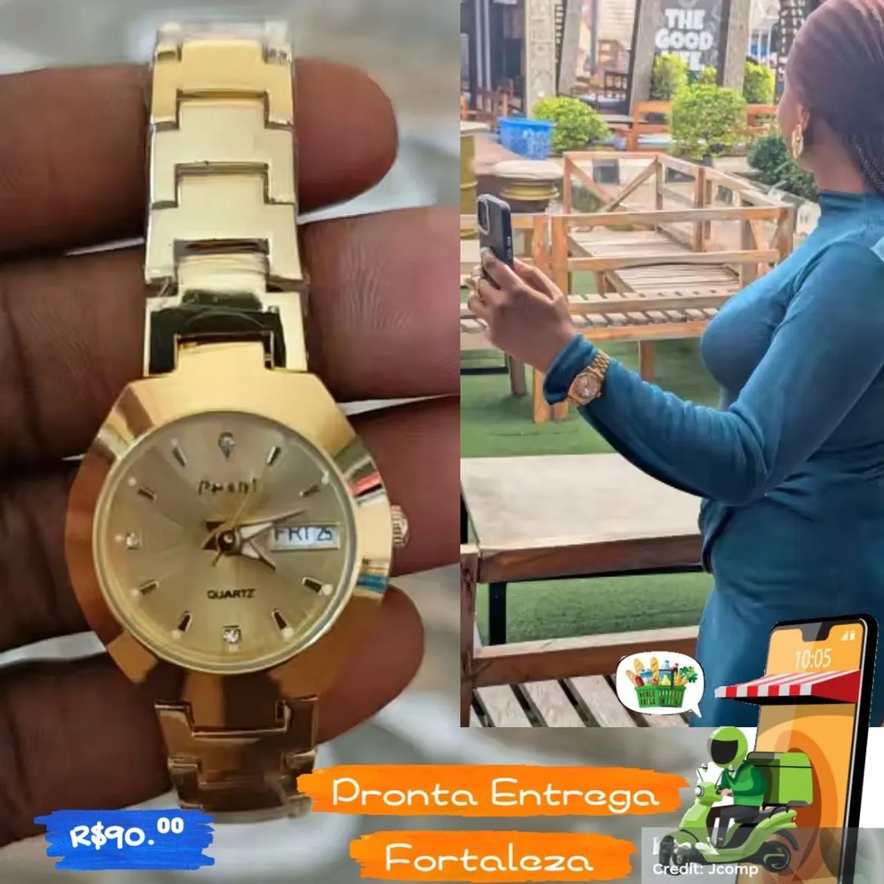 Relógio Curren Feminino Dourado Clássico - Foto 2