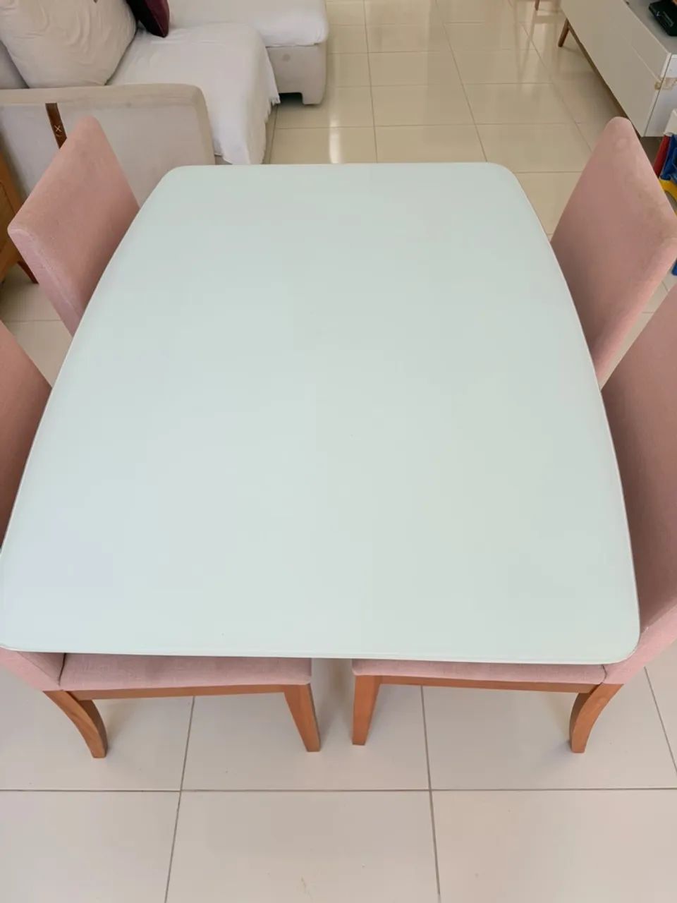 Mesa em MDF com tampo de vidro temperado  - Foto 2