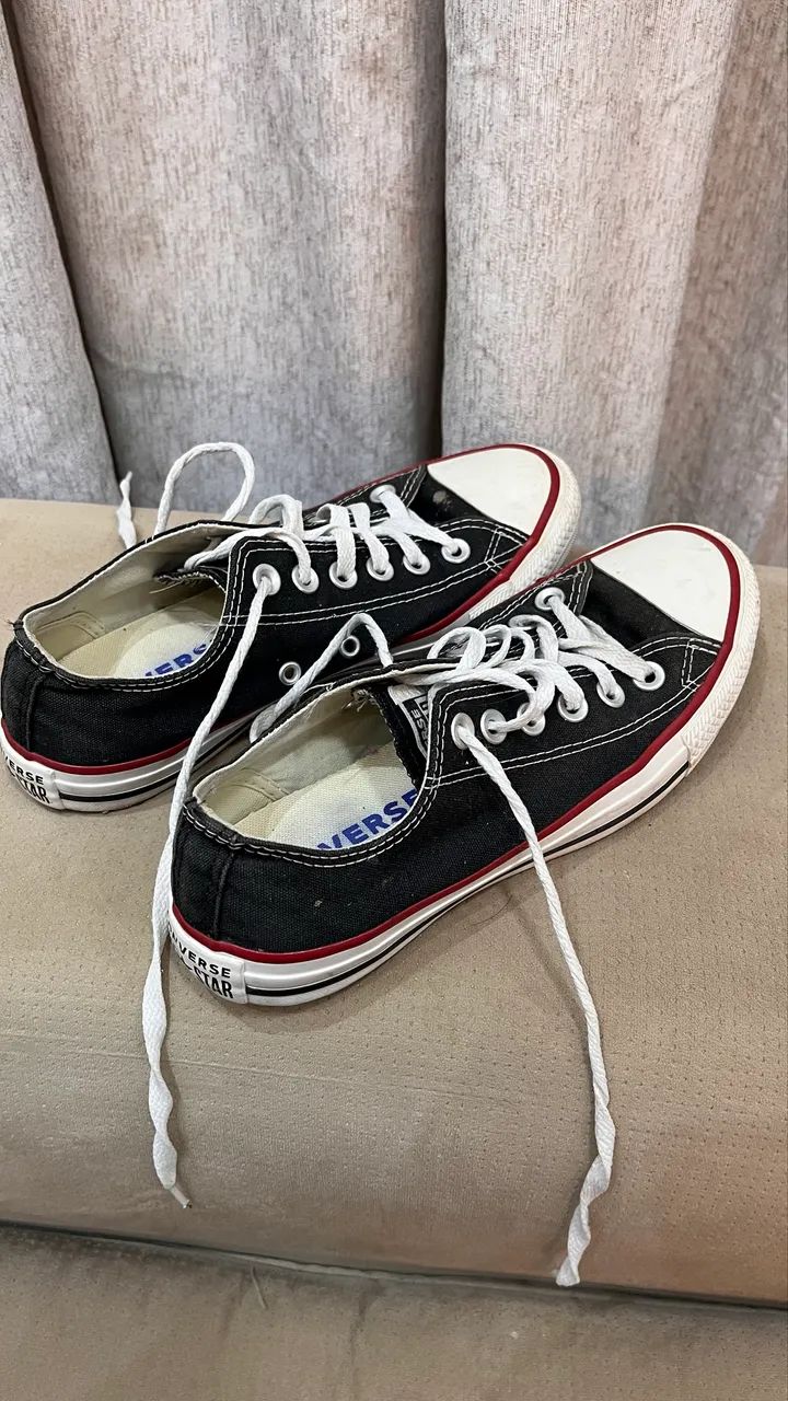 All star preto cano baixo - Foto 2