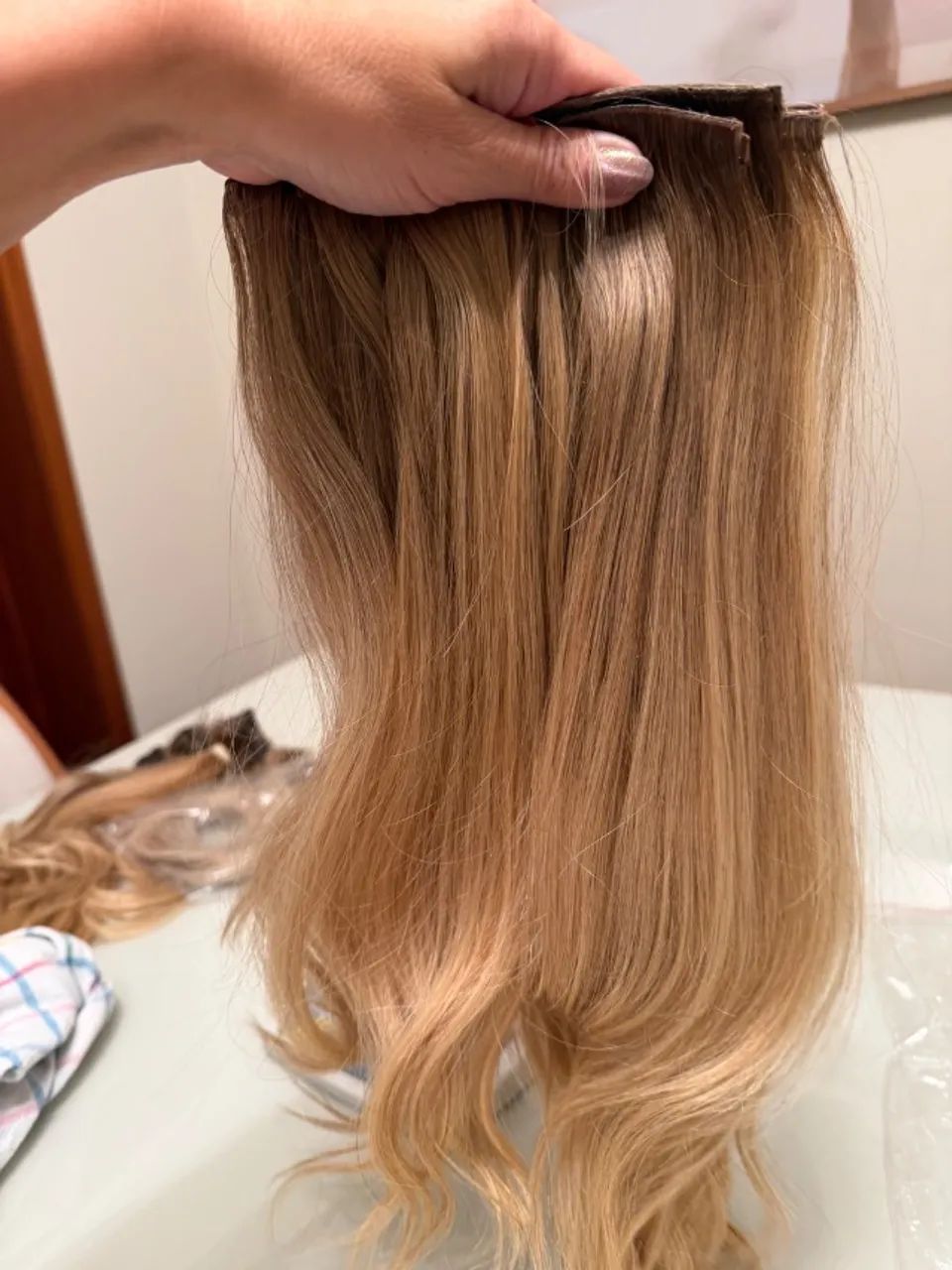 Cabelo Loiro do Sul na Fita 40cm  - Foto 2