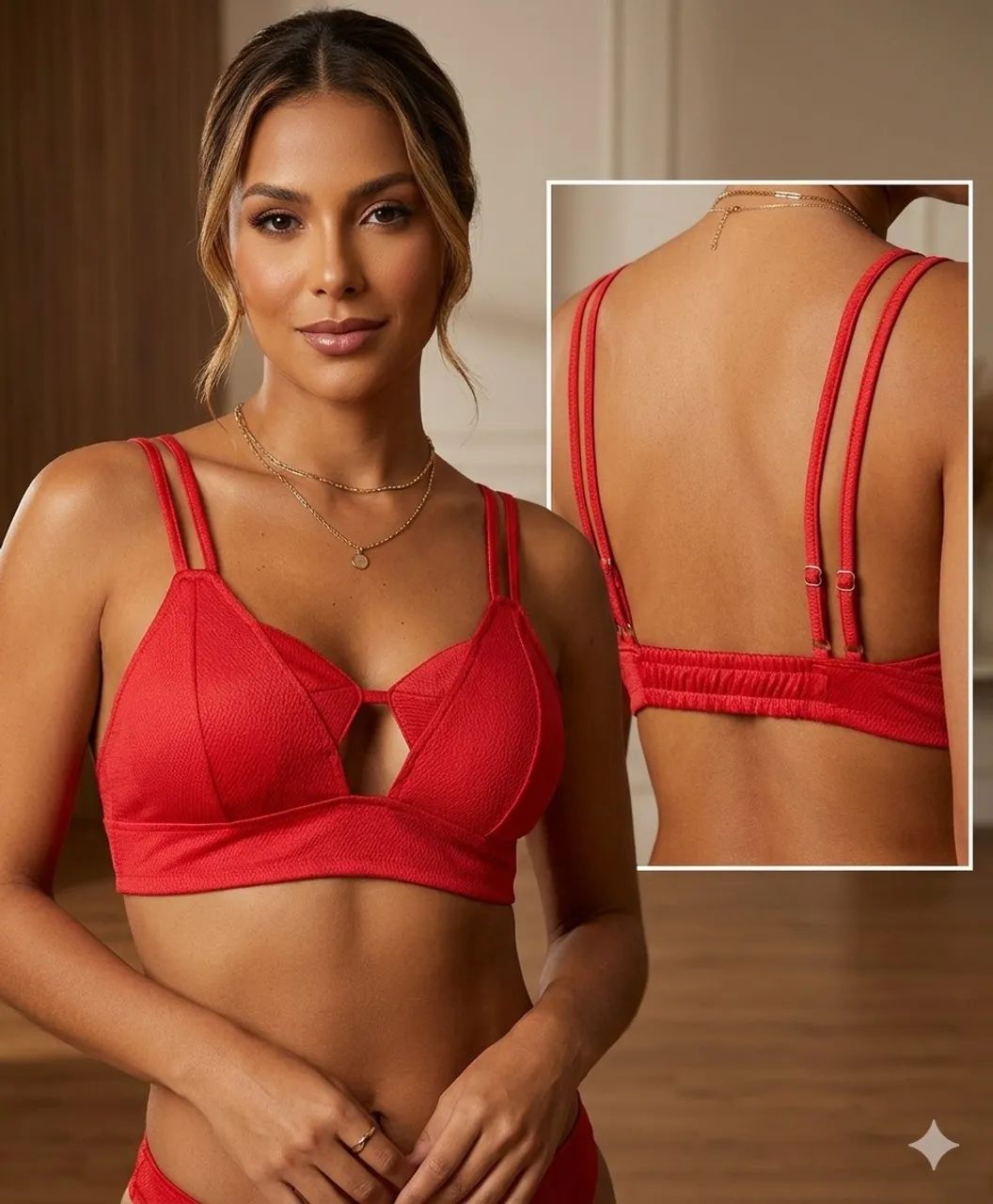 Top vermelho veste P e M da Sempre Linda