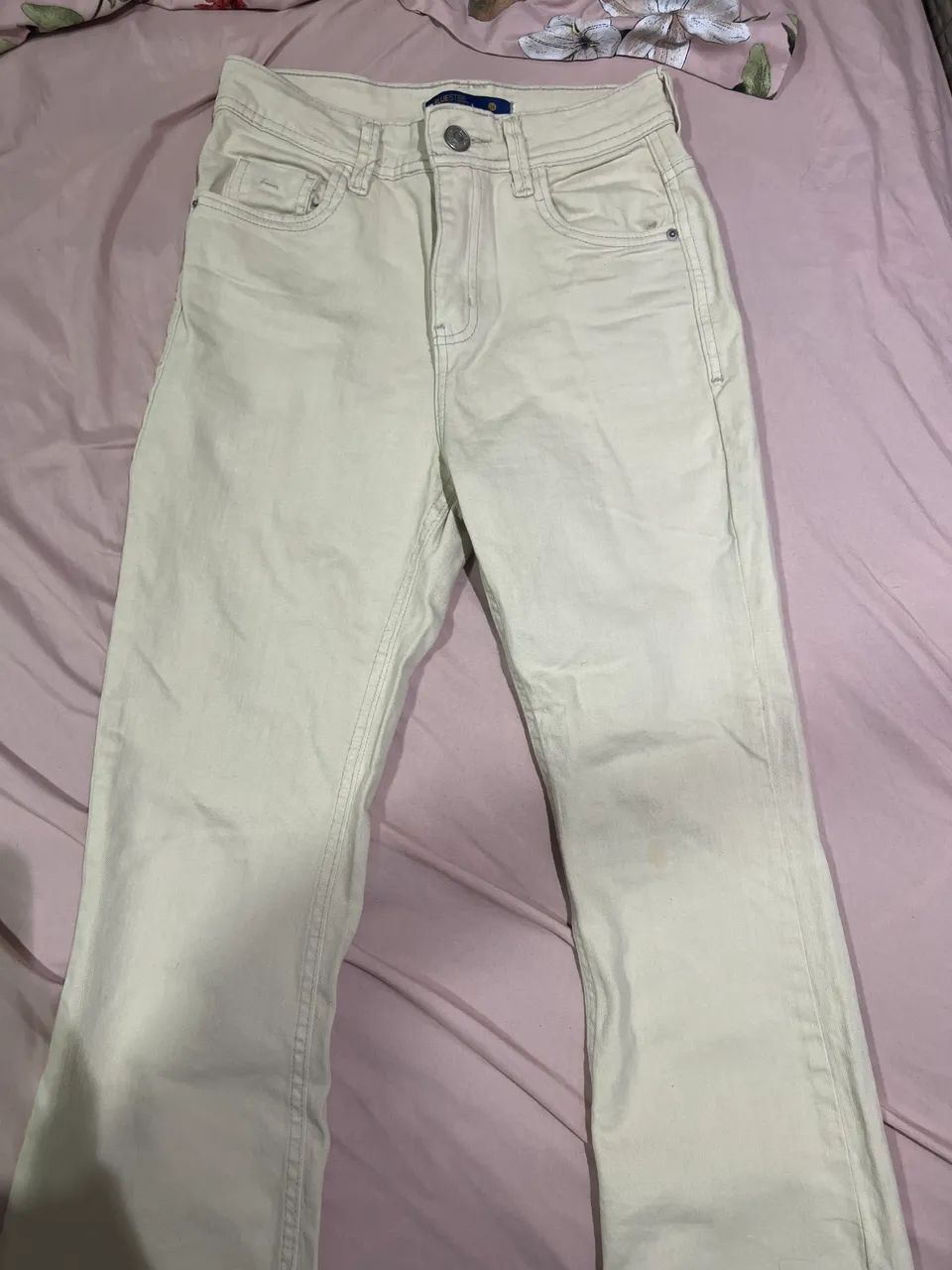 Calça CREME/OFF-WHITE/BEGE TAM 34 