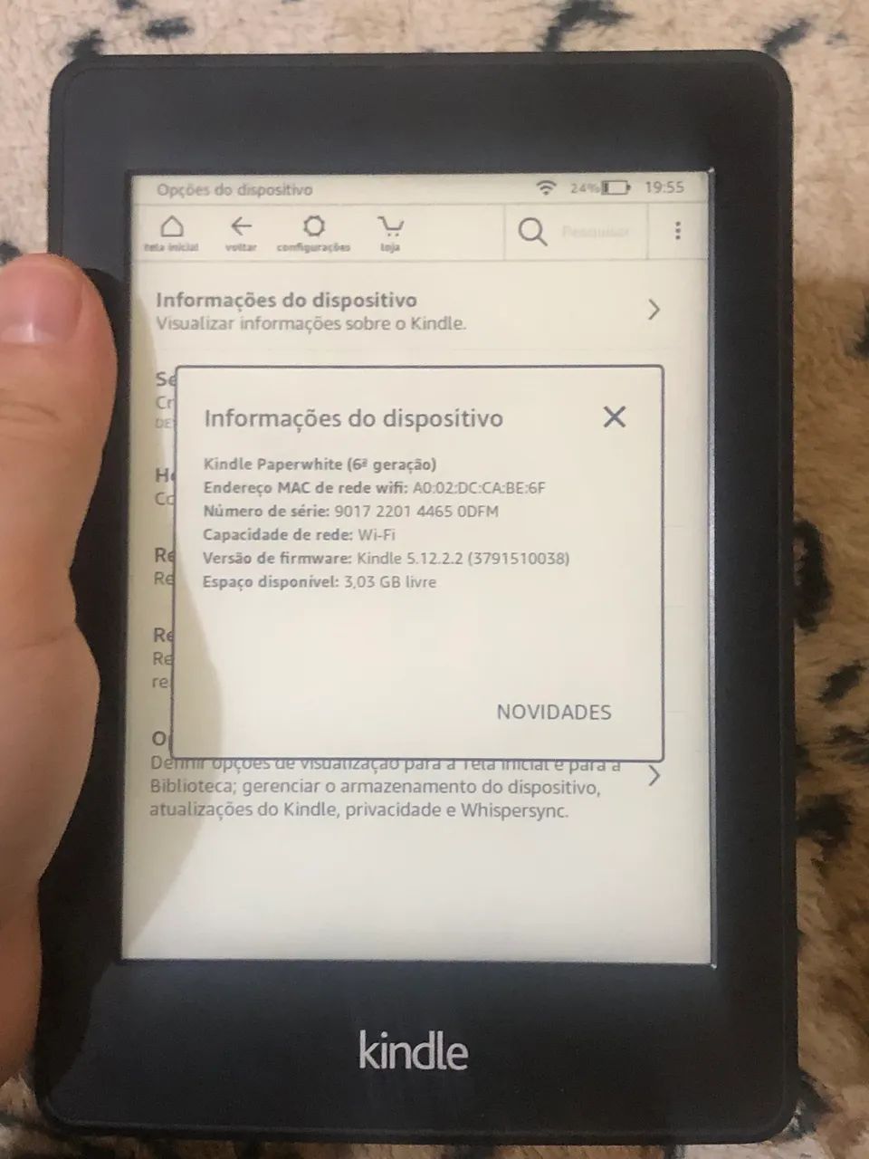 Kindle Paperwhite 6ª Geração 