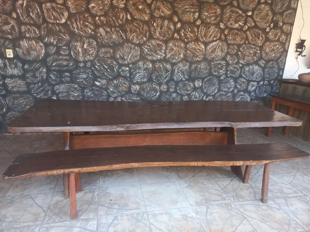 Mesa 100% Madeira Rústica  - Foto 2
