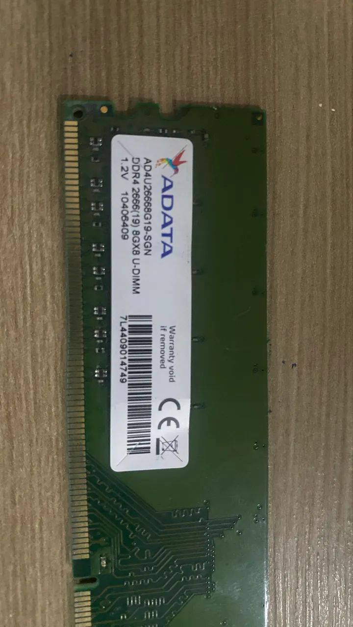 Memoria ddr4 8 gb adata 2666mhz 2 memórias - Memória RAM - Lagoa