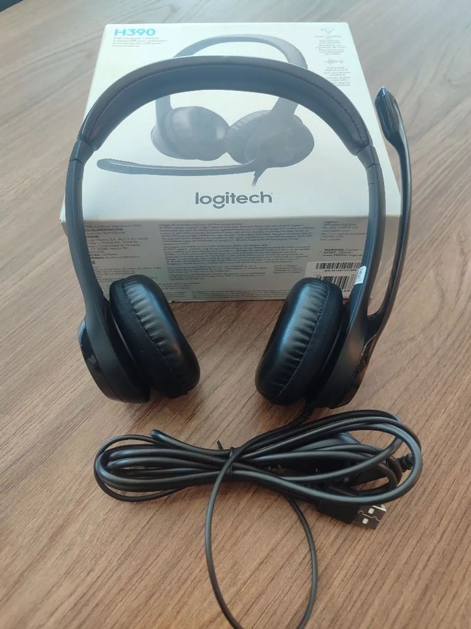 Headset com fio Usb-A H390 preto - Foto 3