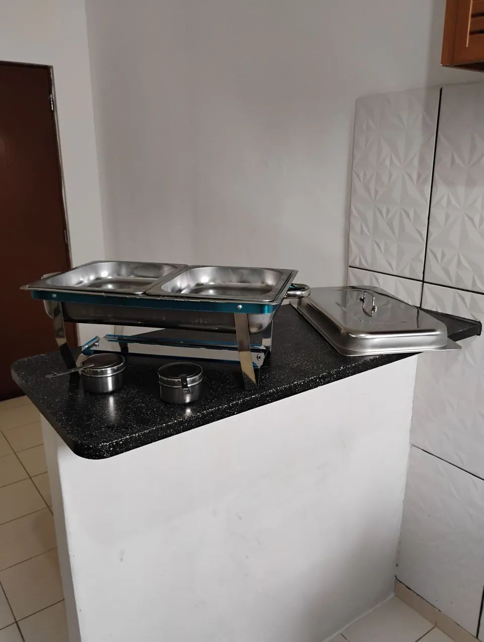 Vendo Réchaud retangular inox de 12 litros Banho Maria 3 cubas 2 cubas 1 cuba  Buffet  - Foto 3