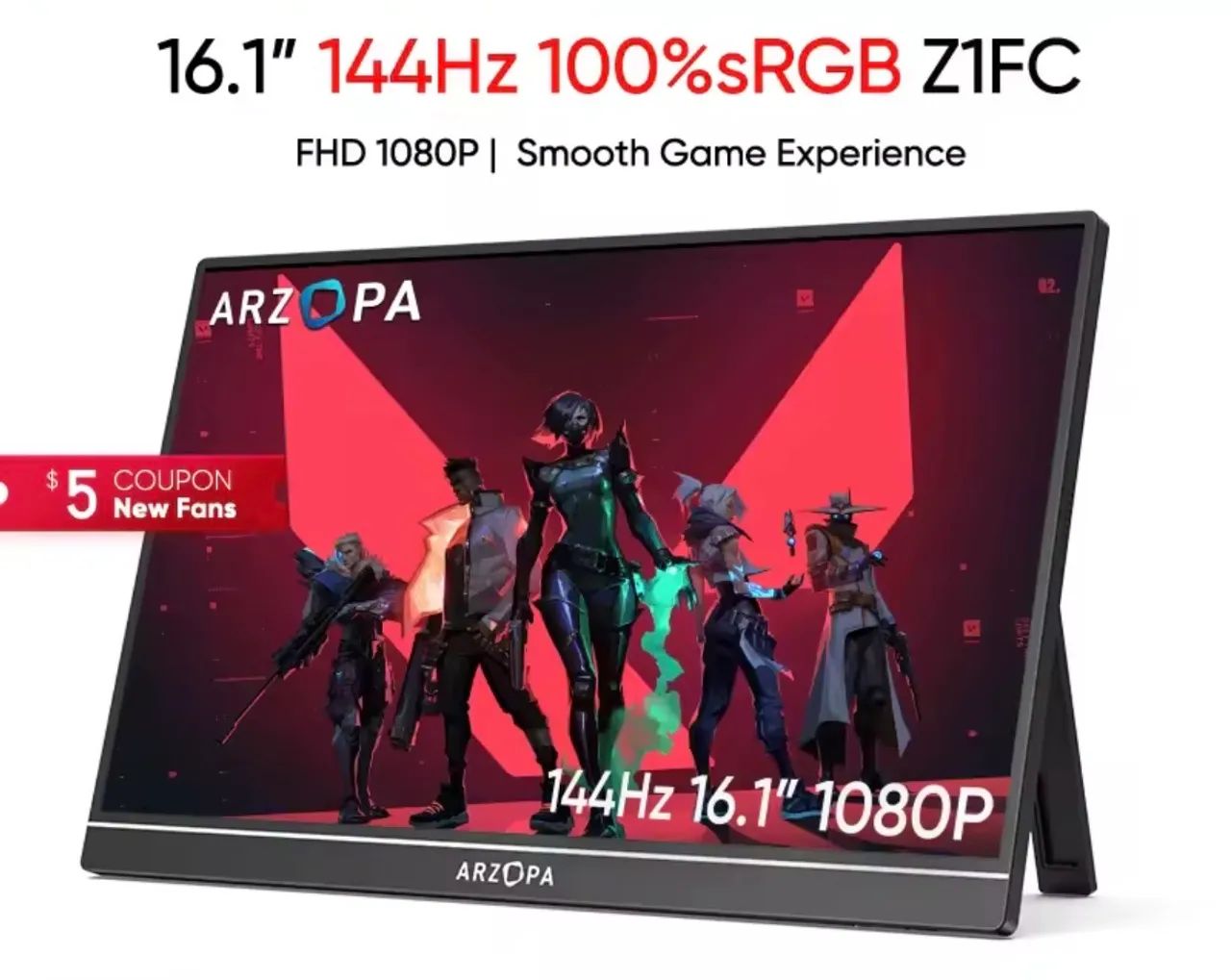 Monitor Arzopa Z1FC 144Hz 16.1? 1080p